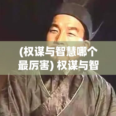 (权谋与智慧哪个最厉害) 权谋与智慧：我在三国演义中的主公之路，如何在乱世中巧妙运筹帷幄